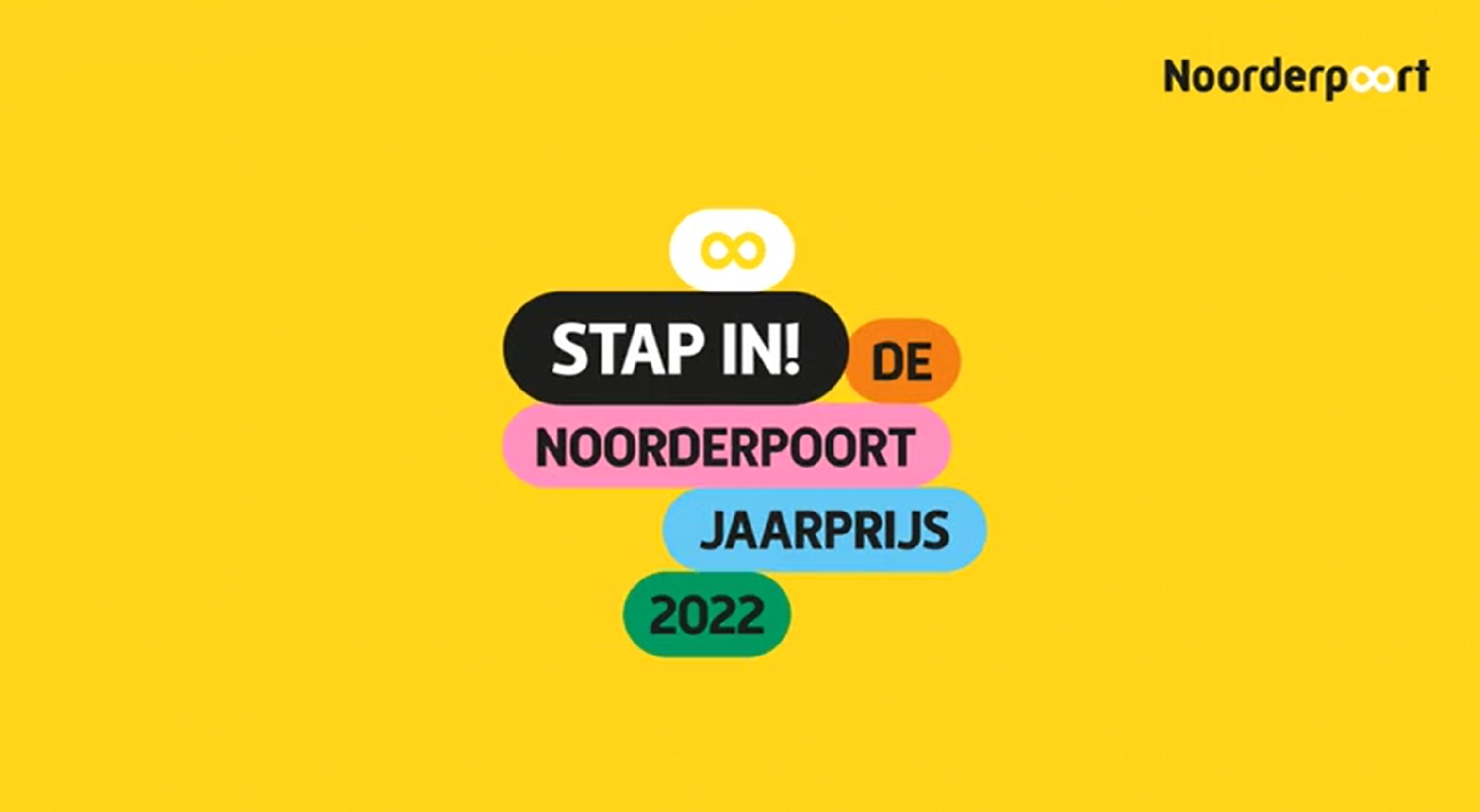 Grafische tekst met uitnodiging om deel te nemen aan de Noorderpoort Jaarprijs 2022
